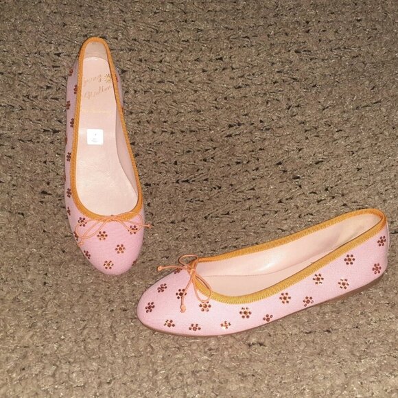 JENNY WALTON X PRETTY BALLERINAS-Pink/Orange-Swarovski Crystals-Sz 37.5-NWOB - Picture 1 of 8